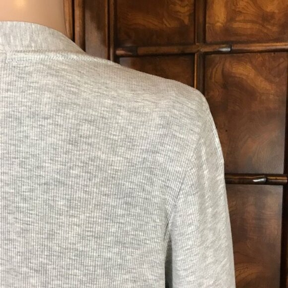 NWOT Cuddle Duds Gray Side Slit High Low Modal Rib Knit Duster Cardigan - Picture 11 of 16